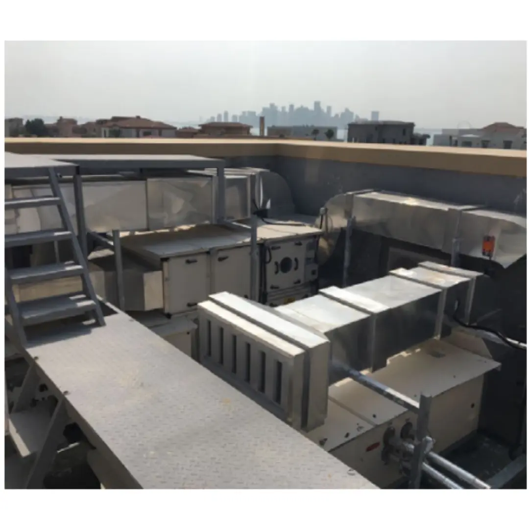 Chilled Water System - Duct Works - Fire Fighting Works electrical Works - Water Suplay and train works photo shows ceordination for MEP work