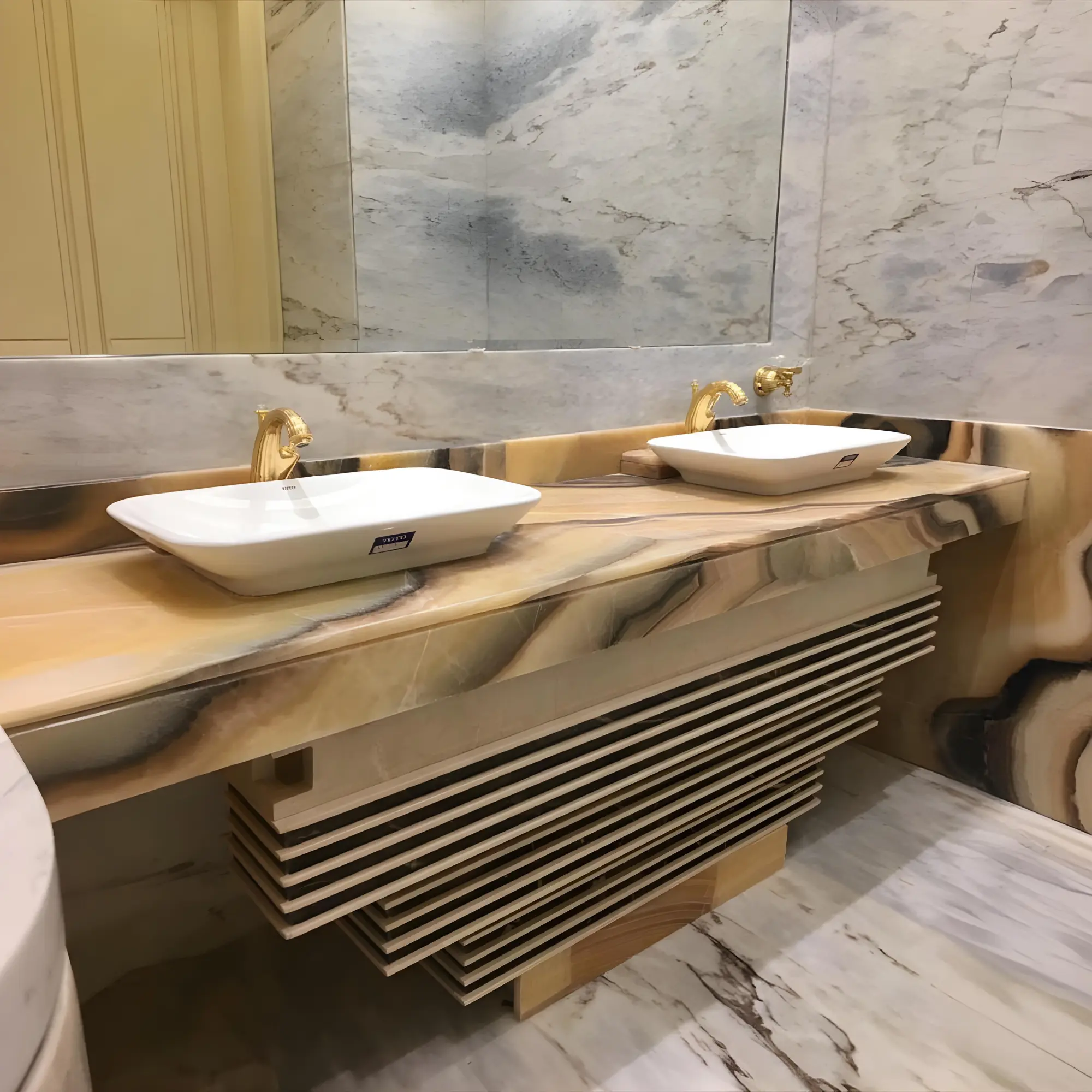 A picture after finishing The Sanitary ware in villa 29 pearl Qatar