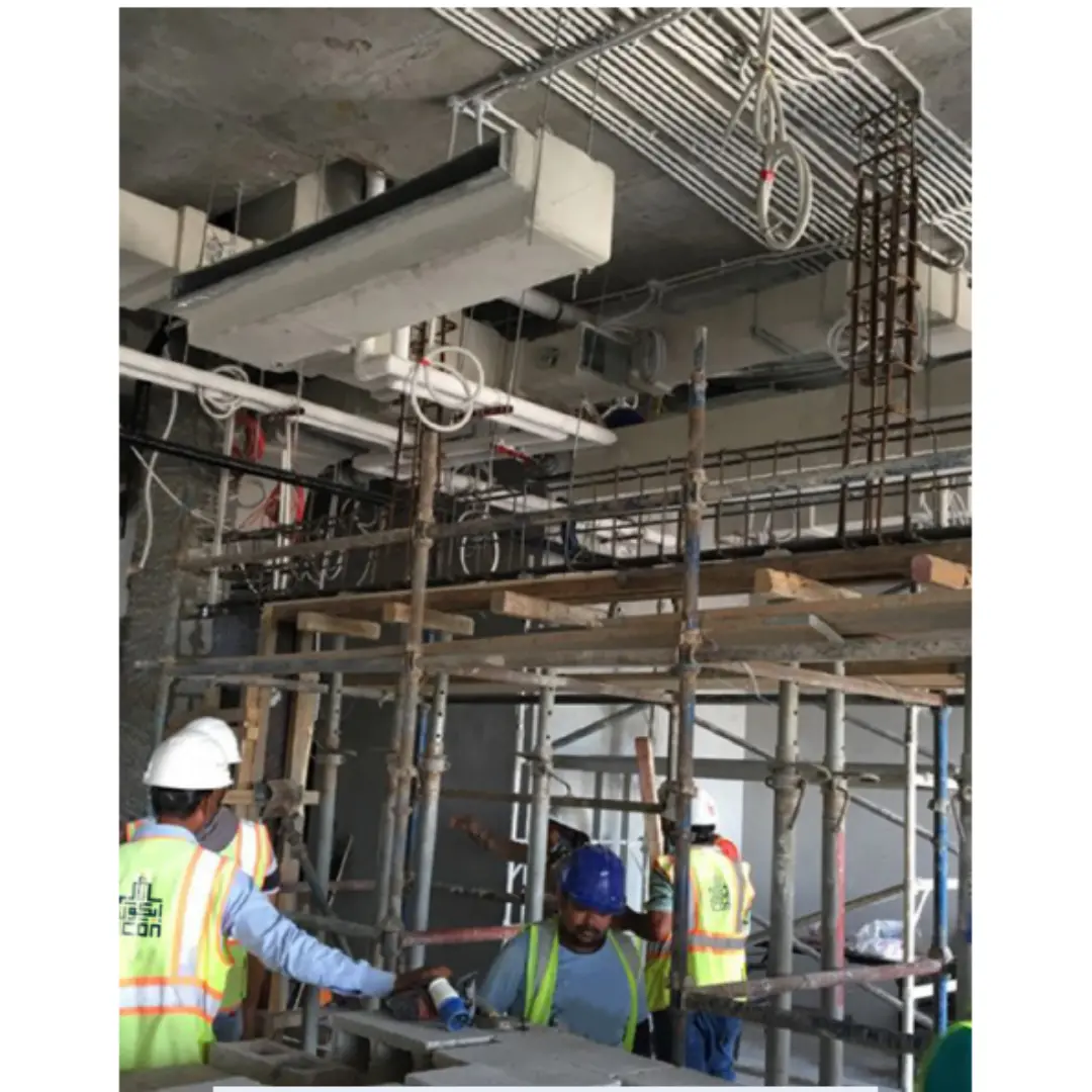 Duet Works Chilled Water System electrical works Photo Was Taken during the installation in BAHARI VILLA PEARL QATAR